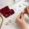 Unique Bargains Portable Soft Arched Design Small Travel Jewelry Box for Rings Necklace - 4 of 4