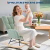 Nursery Teddy Rocking Chair, Upholstered Fluffy Glider Rocker - 3 of 4