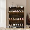 TIRAMISUBEST Rustic Shoe Cabinet with Metal Handles - 2 of 4