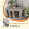 Kumasinova Dog Crate Furniture Corner with Cushion,Heavy Duty End Table Dog Crates for Large Dogs,Dog Kennel Indoor Furniture,Brown - 4 of 4