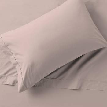 300 Thread Count Organic Cotton Brushed Percale Pillowcase Set - Purity Home