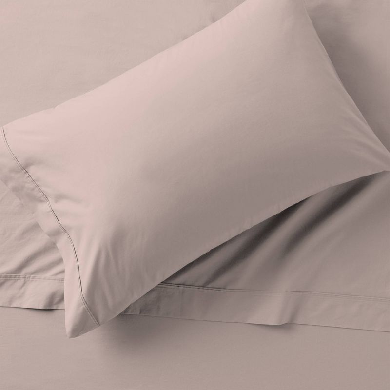 300 Thread Count Organic Cotton Brushed Percale Pillowcase Set - Purity Home, 1 of 7