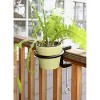 Set of 2 6" Wall Mounted Flower Pot Holder Ring Brackets Black - ACHLA Designs: Iron Planter Hangers for Indoor/Outdoor Use - 2 of 3
