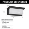 DORESshop 30-Watt Black Rectangle Integrated LED Indoor/Outdoor Wall Sconce Light Fixtures, 3000K Soft White - 4 of 4
