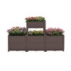 Chic Crate-Plastic Raised Garden Bed Kit – Indoor/Outdoor Plant Grow Box, Vegetable Herb & Succulent Planter, Coffee - 4 of 4