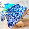 40"x70" Whirled Beach Towel Blue - Rochelle Porter: Cotton Velour, Medallion Pattern, Lightweight, OEKO-TEX Certified - 2 of 4