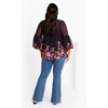 Women's Plus Size Romance Border Shirt - black | CITY CHIC - image 3 of 4