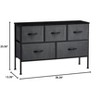 Tv Stand 5 Drawer, Modern Organizer Unit with Wood Top & Metal Frame, Fabric Dresser Closets for Hallway Entryway Nursery - 4 of 4