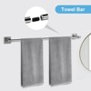 Itopfox 5-Piece Polished Chrome Bathroom Hardware Set, Stainless Steel Towel Bar, Toilet Paper Holder, Towel Ring & Hooks, Silver - 2 of 4