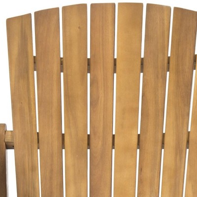 Hantom Transitional 57'' Brown Acacia Wood Adirondack Loveseat