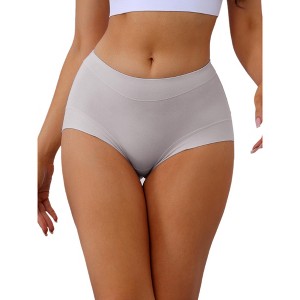 Allegra K Women's Mid-Waisted Full Coverage Classic Cotton Briefs - 1 of 4