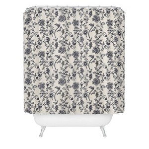 Natalie Baca Farmhouse Field Shower Curtain Black - Deny Designs: Abstract Pattern, Polyester, Machine Washable - 1 of 2