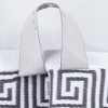 100% Cotton Medium Weight Floral Infinity Trim 3 Piece Bathroom Towel Set by Blue Nile Mills - 4 of 4
