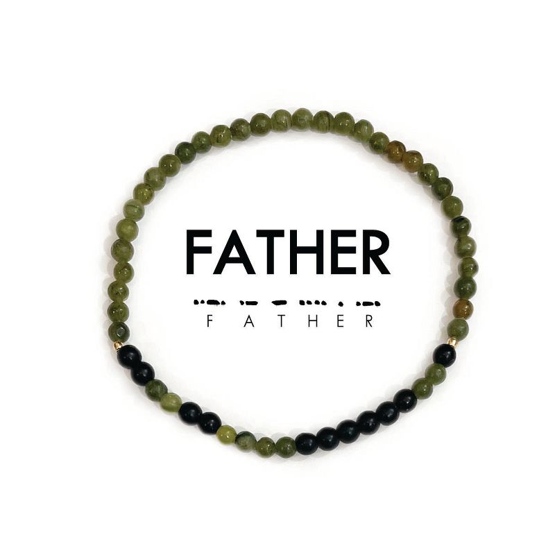 ETHIC GOODS Mens 4mm Morse Code Bracelet Extended [FATHER], 1 of 6