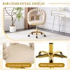 TopComfy Accent Chairs Set of 1 Puffy Bubble Chair Ball Chain Chair Leisure Chair with Gold Claw Casters for Living Room, Beige, 33.8"*23.23"*18" - 4 of 4