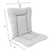 Outdoor Knife Edge Euro Style Dining Chair Cushion - Green Botanical - Jordan Manufacturing - 3 of 4