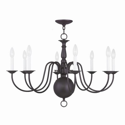 Livex Lighting Williamsburgh 8 - Light Chandelier in  Bronze