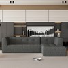 NicBex Couches for Living Room 112.2" L-Shaped Modular Sectional Sofa Bed Modern Minimalist Upholstered Free Combination Sofa - 4 of 4