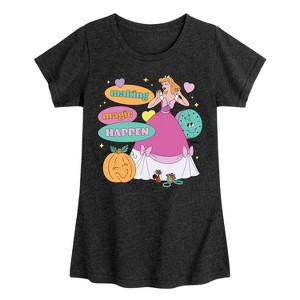 Girls' - Disney Princess - Cinderella Making Magic Happen Fitted Short Sleeve Graphic T-Shirt - 1 of 4