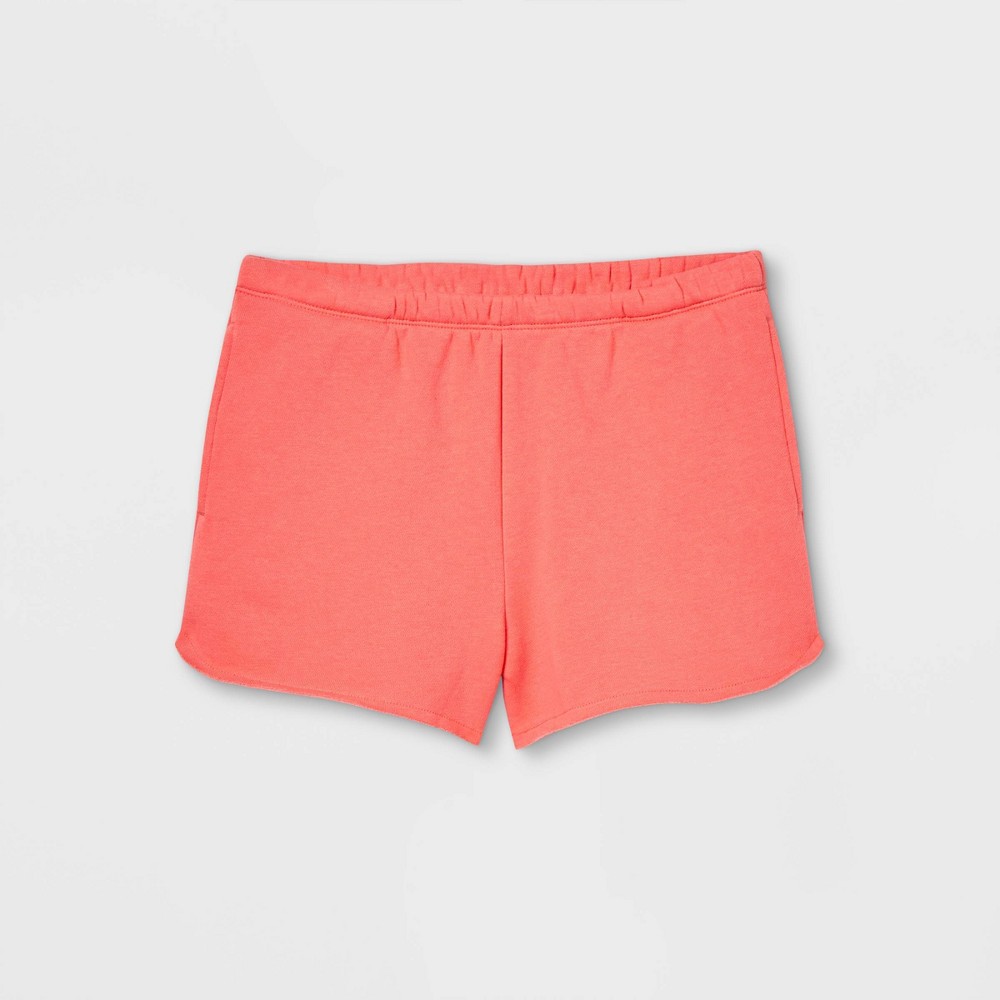 Kids' Fleece Raw Edge Lounge Shorts - art class Pink L