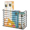 mDesign Metal Wall & Cabinet Door Mount Kitchen Storage Basket - 4 of 4