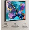Art Remedy Jewel Toned Butterfly Colorful buterfly and flowers wall art Framed - 3 of 4