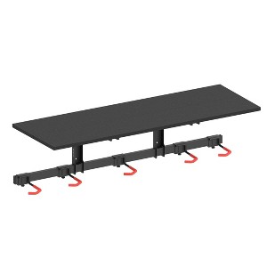 Mount-It! WheelsUp Series Wall Mount with Shelf for 5 Bikes Accessory Mounts - Black - 1 of 4