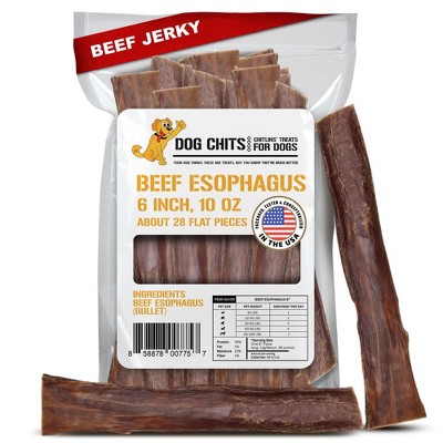 Dog Chits Beef Jerky (Esophagus) for Dogs | Dog and Puppy Chews | All-Natural |