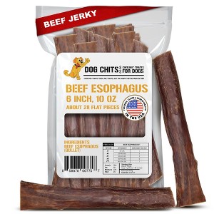 Dog Chits Beef Jerky (Esophagus) for Dogs | Dog and Puppy Chews | All-Natural | - 1 of 4