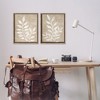 Stupell Industries Boho Botanical Leaf Silhouette 2pc Floating Frame Art Set - 2 of 4