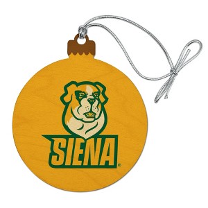 Siena College Primary Logo Wood Christmas Tree Holiday Ornament - 1 of 4