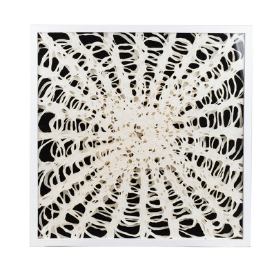 24" Couture Wall Art White/Black - A&B Home