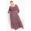 Women's Plus Size Maxi Lexie Prt - retro ditsy | CITY CHIC - image 2 of 4