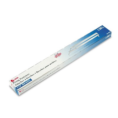 ACCO Two-Piece Paper Fasteners 3 1/2" Capacity 8 1/2" Center Silver 50/Box 70724