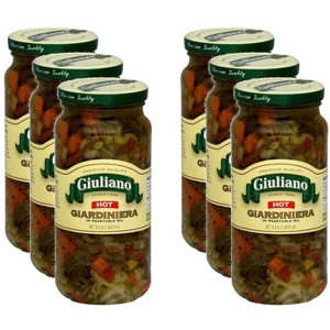 Giuliano Giardiniera Hot In Vegetable Oil - Case of 6 - 16 fl oz - 1 of 2