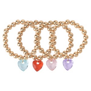 Girls 4pk Stretch Beaded Bracelet Set Multi - FAOabulous by FAO Schwarz - 1 of 2