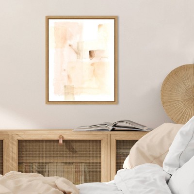 Liquid Chiffon I Beige and Light Brown Canvas Print