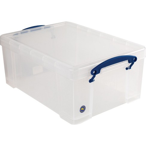 Really Useful Box® 3 Liter Snap Lid Storage Bin, Clear (3L CL)