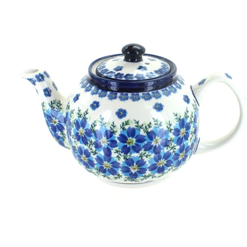 Blue Rose Polish Pottery 596 Zaklady Medium Teapot, 1 of 2