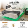 Floating Bed Frame with Rgb Led Lights Headboard - 3 of 4