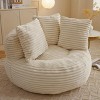KTMBDW Bean Bag Chair, Corduroy Bean Bag Sofa with Filler, Lazy Sofa Chair with 3 Pillows, Lounge Floor Sofa for Living Room Bedroom - 3 of 4