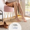 StorageBud Pleated Velvet Storage Ottoman, Round Ottoman with Storage, Foot Stool Ottoman for Living Room and Bedroom, Modern Foot Rest - 4 of 4