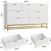 7 Drawers Dresser for Bedroom, 53.5” Large Dresser with Metal Legs, Modern Chest Organizer with Wide Storage, Chest of Drawers for Bedroom - 3 of 4