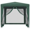 Party Tent with 4 Mesh Sidewalls Blue HDPE vidaXL - 3 of 4