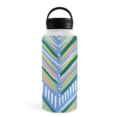 MSRYSTUDIO Retro Jungle Out 12 oz Water Bottle with Handle Lid - Society6