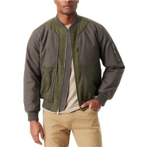 BASS OUTDOOR Mens Mixed Media Bomber Jacket - 1 of 1