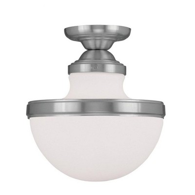 Livex Lighting Oldwick 1 - Light Flush Mount in  Olde Bronze