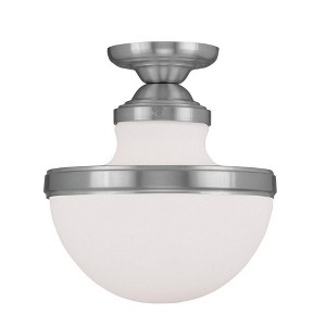 Livex Lighting Oldwick 1 - Light Flush Mount in  Olde Bronze - 1 of 1