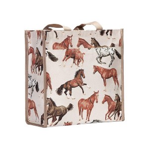 Signare USA Running Horse Brown Shopper Bag - 1 of 4