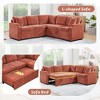 Whisen Chenille L-Shaped Sectional Sofa Bed with Pull-Out Sleeper & Hidden Storage - 4 of 4